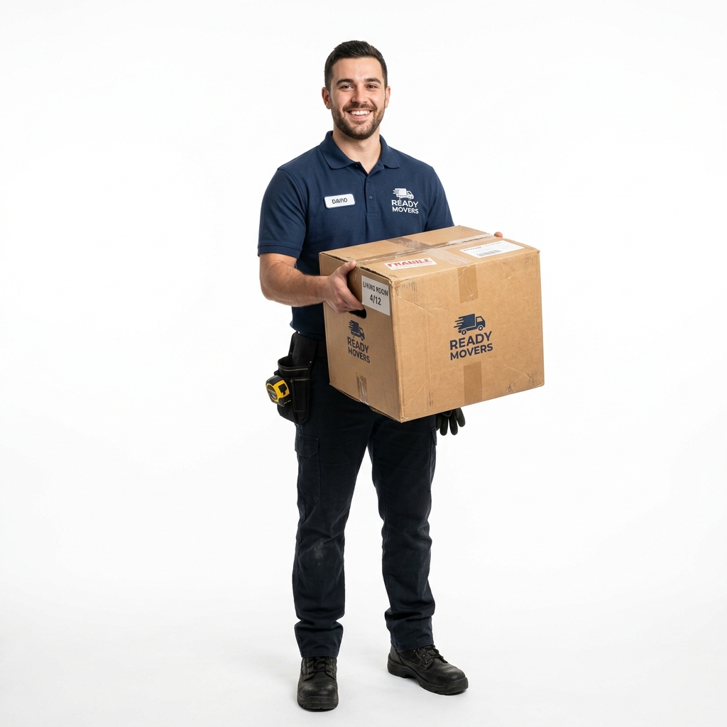 Déménageur avec carton